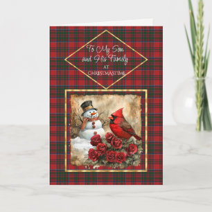 MacKillop Modern Tartan Weihnachtskarte Feiertagskarte