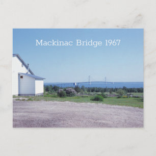 Mackinac Bridge 1967 Retro Postkarte