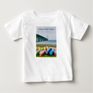 Mackinac Bridge and Canoes Baby T - Shirt
