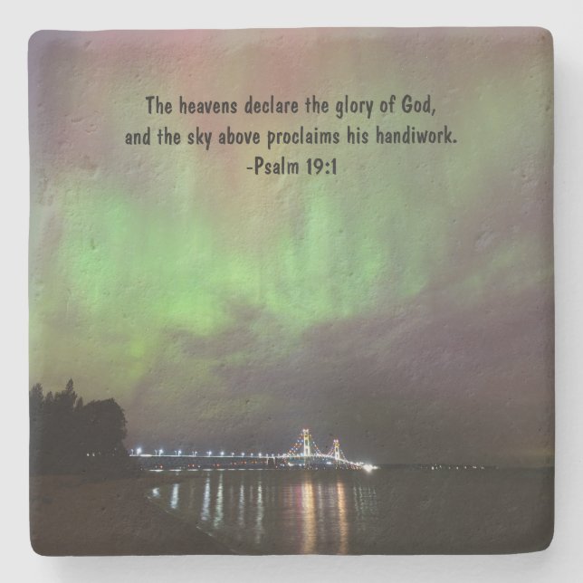 Mackinac Bridge Aurora Untersetzer (Vorderseite)