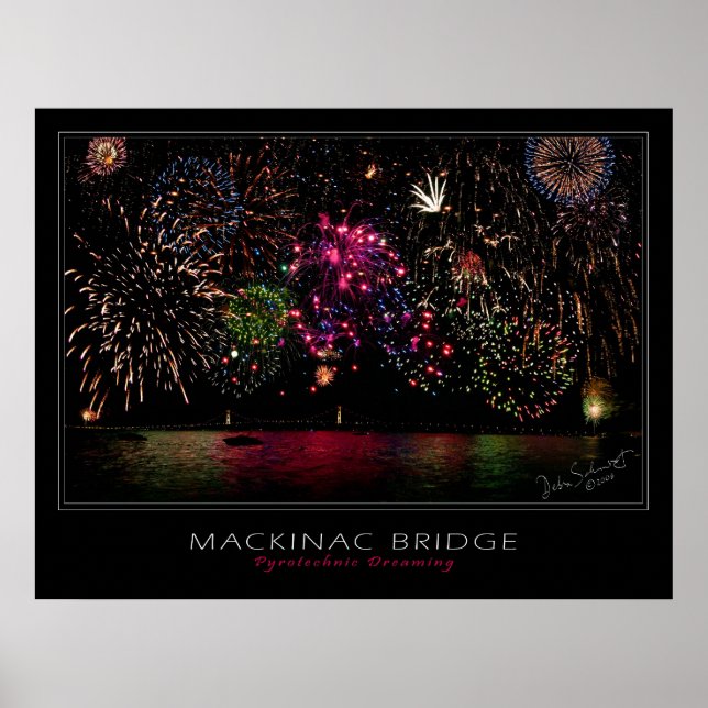 Mackinac Bridge Fireworks Poster (Vorne)