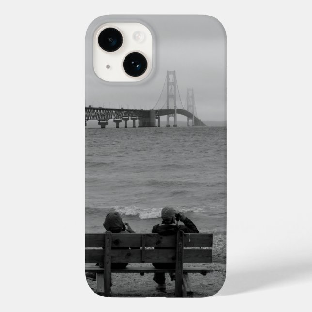 Mackinac Bridge Grayscale Case-Mate iPhone anzeige Hülle (Rückseite)