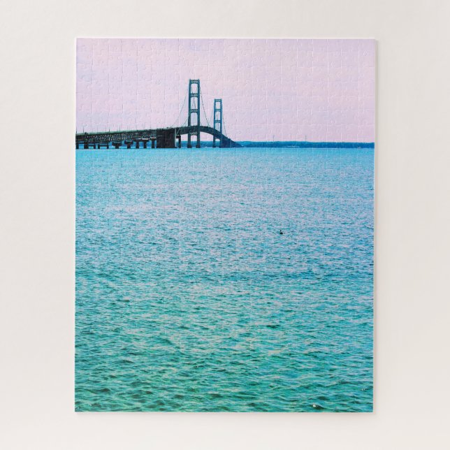 Mackinac Bridge - Lake Michigan - 16x20 - 520 Stk. Puzzle (Vertikal)