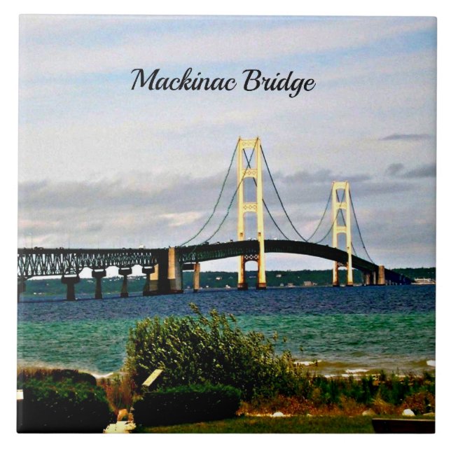 Mackinac Bridge, Mackinac Island Fliese (Vorderseite)