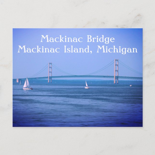 Mackinac Bridge Mackinac Island Michigan Postkarte (Vorderseite)
