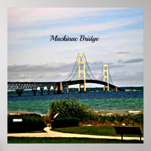 Mackinac Bridge, Mackinac Island, Poster