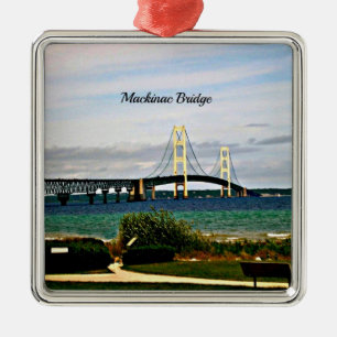 Mackinac Bridge, Mackinac Island Silbernes Ornament