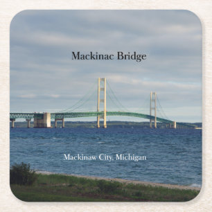 Mackinac Bridge Mackinaw City Paper Untersetzer