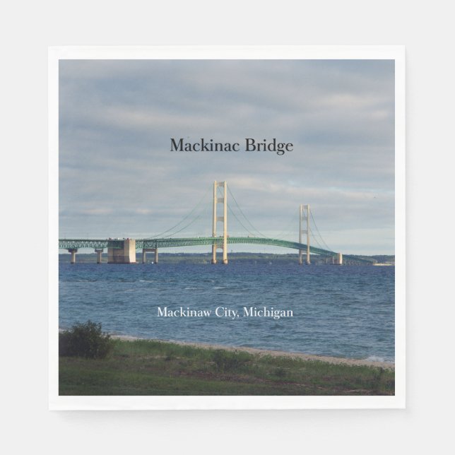 Mackinac Bridge Mackinaw City Papierservietten (Vorderseite)