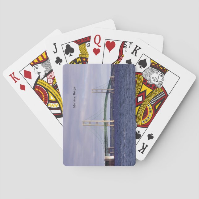 Mackinac Bridge Mackinaw City spielt Karten Spielkarten (Rückseite)