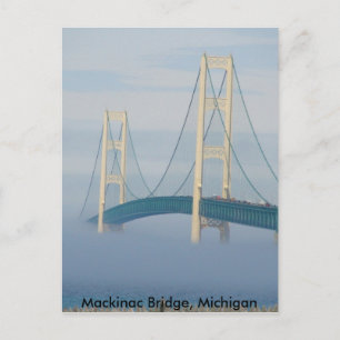 Mackinac Bridge, Michigan Postkarte