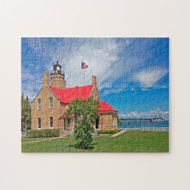 Mackinac Bridge Michigan. Puzzle (Horizontal)