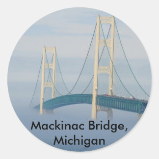 Mackinac Bridge, Michigan Runder Aufkleber