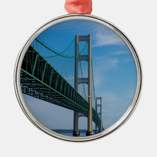 Mackinac Bridge Ornament Aus Metall (Vorne)