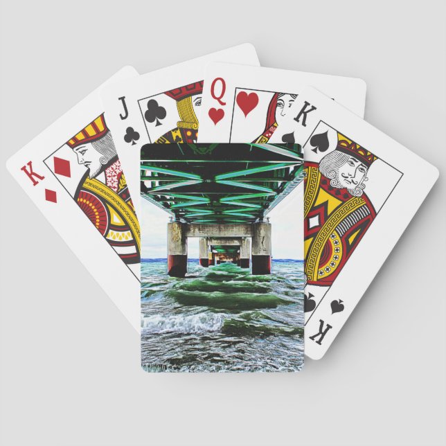 "Mackinac Bridge Playing Cards" Karten spielen Spielkarten (Rückseite)