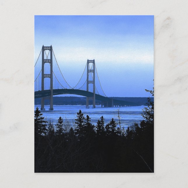 Mackinac Bridge Postkarte (Vorderseite)