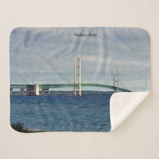 Mackinac Bridge Sherpa-Decke Sherpadecke (Vorderseite (Horizontal))