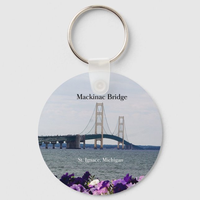 Mackinac Bridge Spring St. Ignace Frühjahrskette Schlüsselanhänger (Vorderseite)