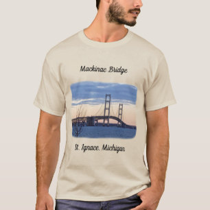 Mackinac Bridge St. Ignace Shirt schwarze Schrift