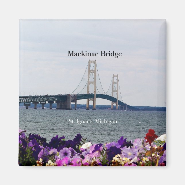Mackinac Bridge St. Ignace spring magnet (Vorne)