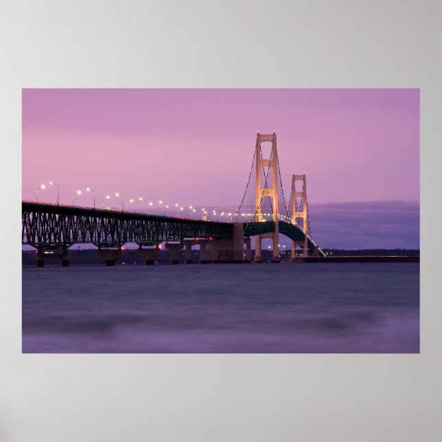 Mackinac Bridge Sunset Poster (Vorne)