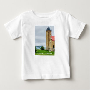 Mackinac Bridge und Lighthouse Baby T - Shirt