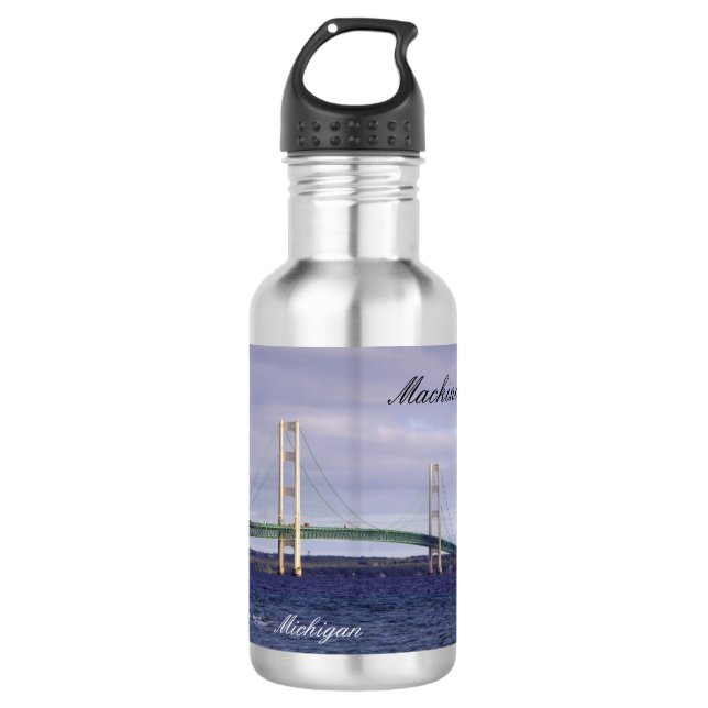 Mackinac Bridge Wasserflasche (Vorderseite)
