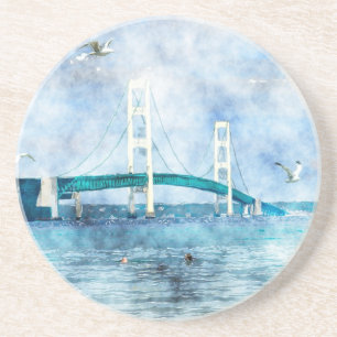 Mackinac Bridge Watercolor Untersetzer
