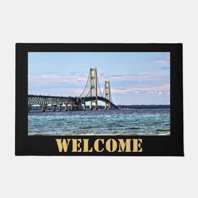 Mackinac Bridge Welcome Door Mat Fußmatte (Vorderseite)