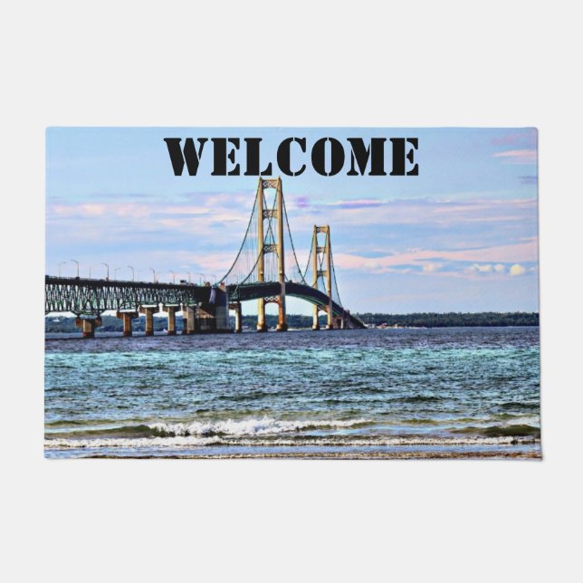 Mackinac Bridge Welcome Door Mat Fußmatte (Vorderseite)