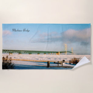 Mackinac Bridge Winterhandtuch Strandtuch