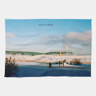 Mackinac Bridge Winterküchenhandtuch Geschirrtuch
