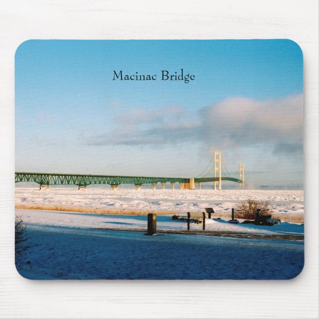 Mackinac Bridge Wintermousepad Mousepad (Vorne)