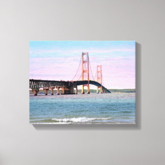 Mackinac Bridge Wrapped Canvas Leinwanddruck