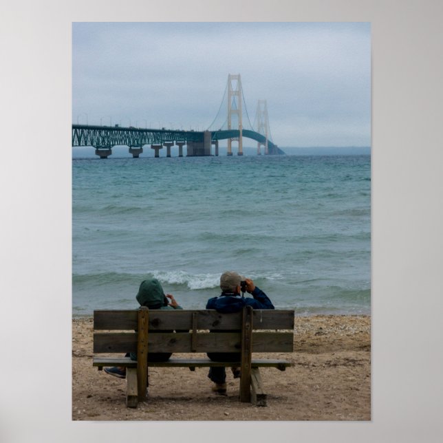 Mackinac-Brücke ansehen Poster (Vorne)