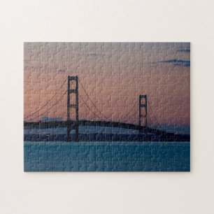 Mackinac-Brücke bei der Dämmerung Puzzle