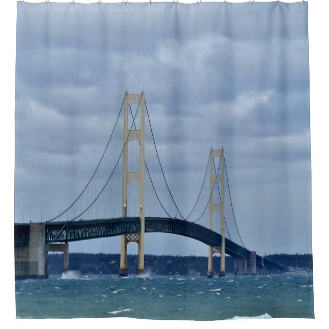 Mackinac Brücke Duschvorhang (Vorderseite)