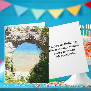 Mackinac Island Arch Rock Michigan Geburtstag Karte