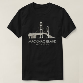 Mackinac Island Bridge Michigan Große Seen Huron T-Shirt