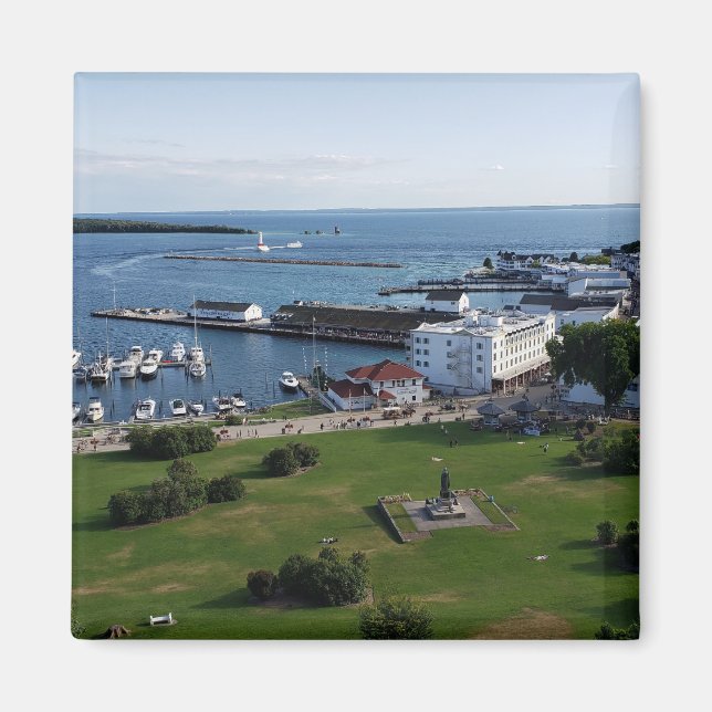 Mackinac Island & Harbour, Michigan Magnet (Vorne)