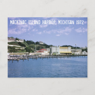 Mackinac Island Harbour Michigan Postcard Postkarte