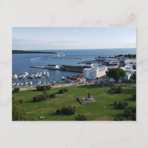 Mackinac Island & Harbour, Michigan Postkarte
