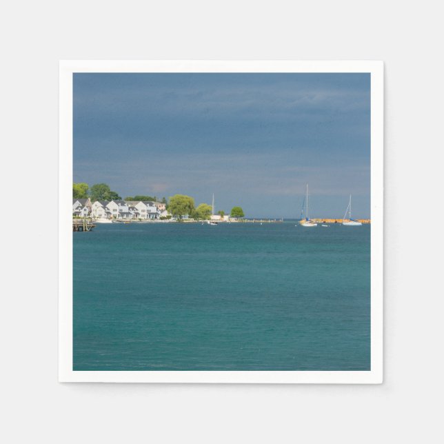 Mackinac Island Harbour Serviette (Vorderseite)