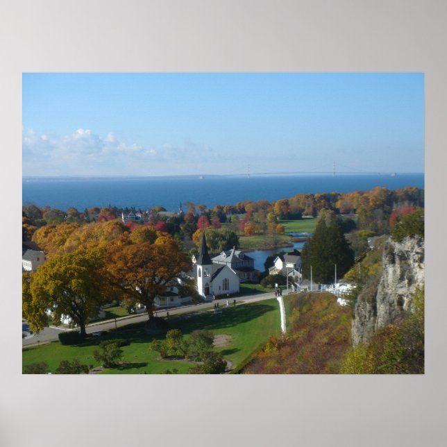 Mackinac Island Herbstfarben Poster (Vorne)