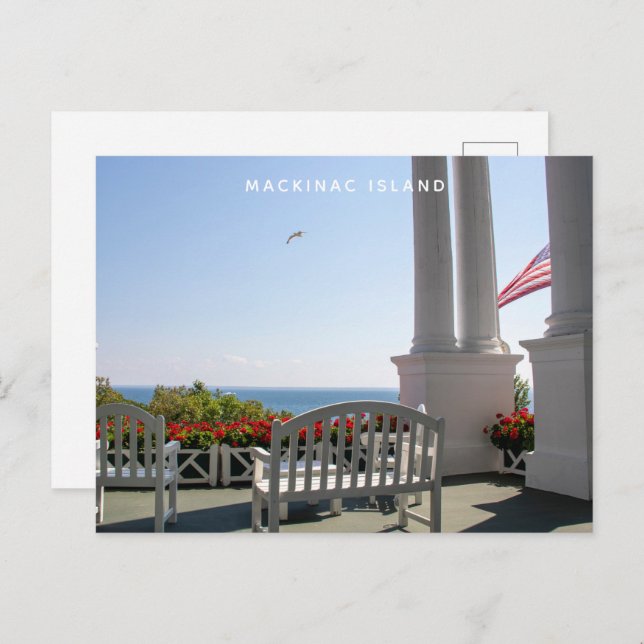 Mackinac Island Michigan Grand Hotel Postcard Postkarte (Vorne/Hinten)
