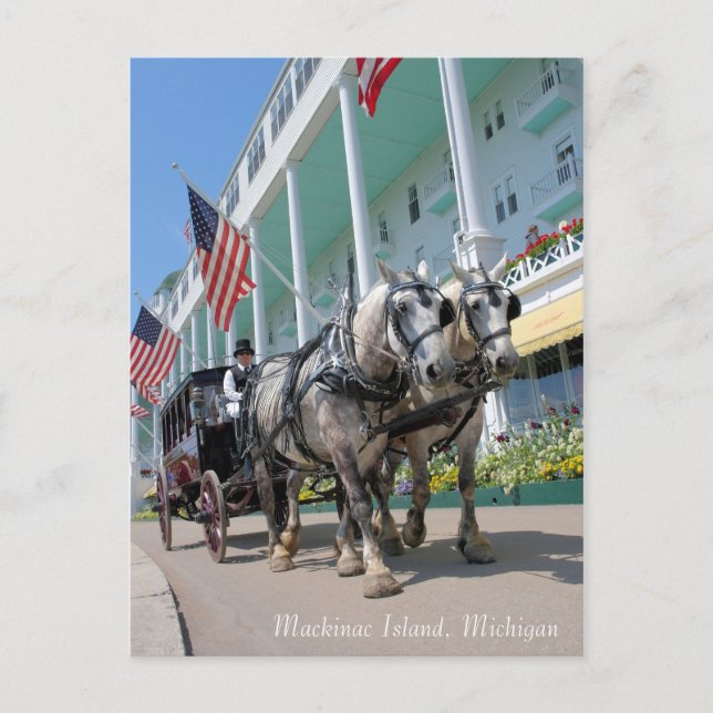 Mackinac Island, Michigan - Grand Hotel Postkarte (Vorderseite)