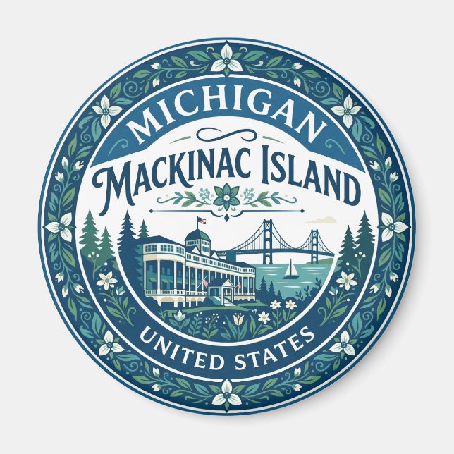 Mackinac Island Michigan Magnet (Vorne)