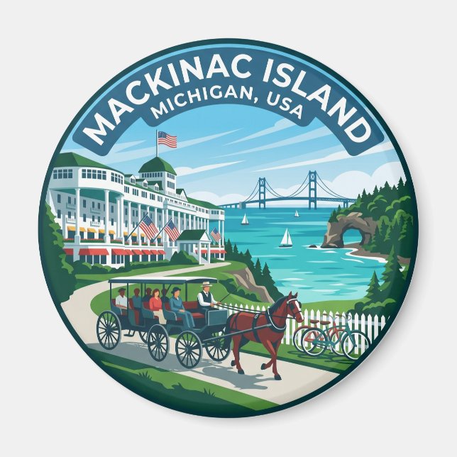 Mackinac Island Michigan Magnet (Vorne)