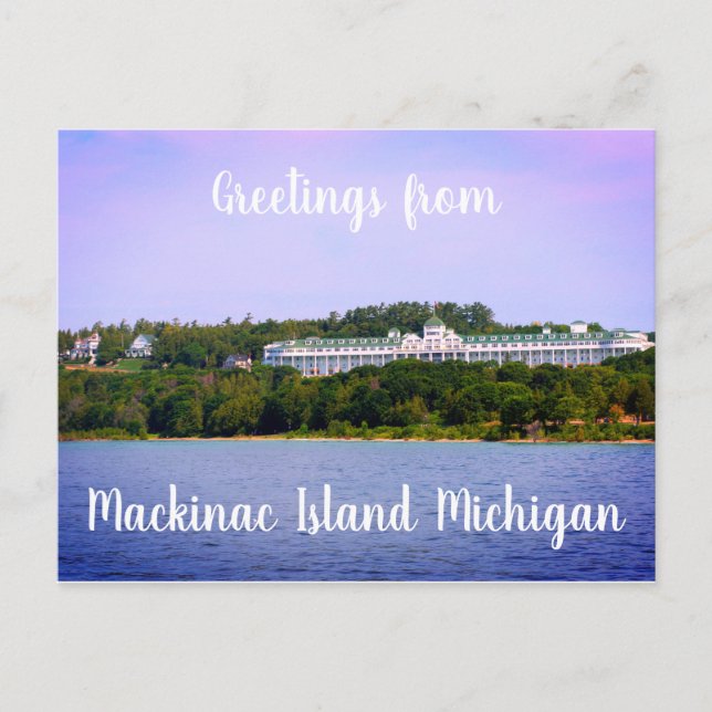 Mackinac Island Michigan Postkarte (Vorderseite)