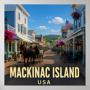 Mackinac Island Michigan See Reise Geschenk Poster